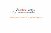 Late Career Shift to Analytics and Big Data