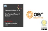Open Access Week 2014: Open Textbook Research Overview