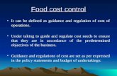 Food cost control