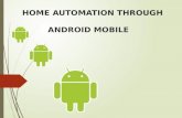 Home automation using android mobiles