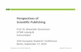 Perspectives of Scientifc Publishing