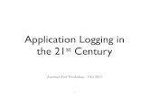 Application Logging in the 21st century - 2014.key