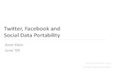 Twitter, Facebook and Social Data Portability