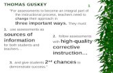 Using Assessments to Improve Teaching and Learning by Thomas Guskey