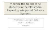 Meeting the Needs of All Students in the Classroom