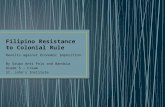 Filipino resistance to colonial rule