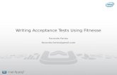 Writing Acceptance Tests Using Fitnesse