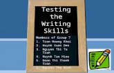 Group 7's Presentation on Testing Writing Skills