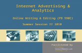 Online Advertising & Analytics for the Writer