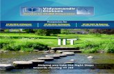 Vidyamandir Classes brochure for Jan 2012 National Admission test