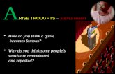 Arise   thoughts - roever robert