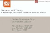 Nuanced and Timely: Capturing Collections Feedback at Point of Use (Online NW 2014)