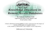 Knowledge Discovery in Remote Access Databases