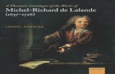 A Thematic Catalogue of the Works of Michel-Richard de Lalande