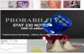 Stat230 S2010 Course Notes