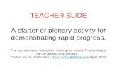 'Rapid Progress' Class Activity by @TeacherToolkit
