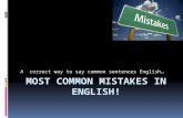 Most common mistakes in English!