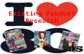 Existing Product Research