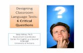 Designing Classroom Tests: 6 Critical Questions