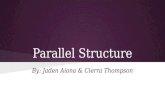 General Rules of Parallel Structure