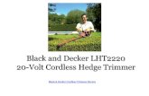 Black & Decker LHT2220 Cordless Hedge Trimmer