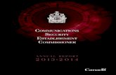 Canada's communications security establishment commissioner annual report. 2013 2014.