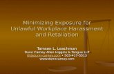 Minimizing Exposure For Workplace Harassment And Retaliation