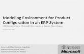 Modeling Environment for Product Configuration in an ERP System