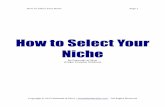 How to choose your niche