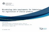Microbiology data requirements for Submissions for registration of sterile products