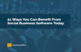 21 Ways You Can Benefit From Social Business Software Today