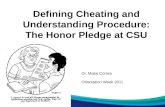 The honor code at CSU 2011