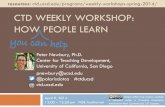 CTD Sp14 Weekly Workshop: How People Learn