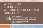 Wi13 Workshop - Clickers 2: Writing Good Clicker Questions