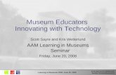 Museum Educators Innovating with Technology