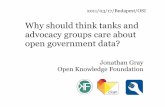 Why should think tanks and advocacy groups care about open government data?