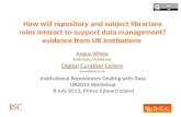How will repository and subject librarians roles interact to support data management? evidence from UK institutions