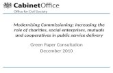 Modernising Commissioning green paper consultation. Collaborative Learning Network event, Dec 2010.