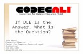 If Dle Is The Answer What Is The Question