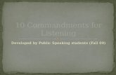 10 Commandments For Listening