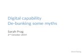 Digital capability: De-bunking some myths | Sarah Prag | October 2014