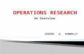 Operations research -  an overview