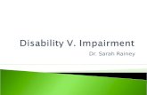 Disability and impairment