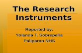 The research instruments