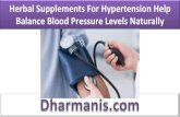 Herbal Supplements For Hypertension Help Balance Blood Pressure Levels Naturally