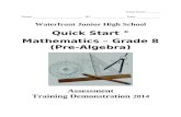 Assessment Model #2 Pre-Algebra Grade 8