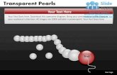 Transparent perls on string necklace powerpoint presentation slides.