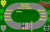 English Question words go kart race for 2 teams