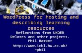 WordPress for hosting and describing learning resources