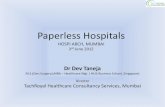 Paperless Hospitals Dr Dev Taneja 3rd June2012